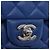 Borsa a tracolla CHANEL Chain Mini Matelasse in pelle d'agnello blu argento CC Auth 167777SM - vista 20