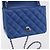 Borsa a tracolla CHANEL Chain Mini Matelasse in pelle d'agnello blu argento CC Auth 167777SM - vista 23