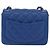 Borsa a tracolla CHANEL Chain Mini Matelasse in pelle d'agnello blu argento CC Auth 167777SM - vista 3