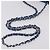 Borsa a tracolla CHANEL Chain Mini Matelasse in pelle d'agnello blu argento CC Auth 167777SM - vista 8
