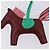 Hermès HERMES Rodeo PM Charm Leather Brown Green Auth LN083M Braun Grün - Ansicht 4