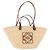 Sac Cabas LOEWE Anagram Raffia Beige Brown Auth ka6529V Marron