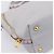 Borsa a mano Miu Miu Madras in pelle 2way Grigio Oro Auth am12683V Marrone D'oro - vista 19