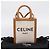 Céline CELINE Mini Vertical Cabas Handtasche Canvas 2way White Gold Auth BA15762M Weiß Golden - Ansicht 12