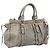 Miu Miu Handtasche Leder 2way Grau Gold Authentisch 167739M Braun Golden
