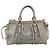 Miu Miu Handtasche Leder 2way Grau Gold Authentisch 167739M Braun Golden - Ansicht 13