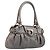 Borsa Salvatore Ferragamo Gancini effetto coccodrillo Silver Gold Auth 205427A Argento D'oro