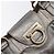 Borsa Salvatore Ferragamo Gancini effetto coccodrillo Silver Gold Auth 205427A Argento D'oro - vista 18