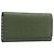 LOEWE Key Case Leather Green Gold Tone Auth LN100M