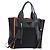 Sac Tote PRADA Uverture Canvas 2way Noir Argent Auth 206647 Argenté