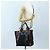 Sac Tote PRADA Uverture Canvas 2way Noir Argent Auth 206647 Argenté - vue 28