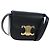 Céline CELINE Triomphe Shoulder Pouch Leder Schwarz Gold Auth LN079M Golden
