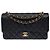 CHANEL Timeless/Classique Tasche aus schwarzem Leder - 103966