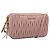 Borsa a spalla Miu Miu Matelassé Pelle Rosa Oro Auth 205992V D'oro