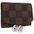 LOUIS VUITTON Damier Ebene Manschettenknöpfe & Etui Ag925 Silber LV Auth BA16096V