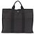 Hermès Sac à main HERMES Her Line MM Canvas Gris Argent Auth 207576A Marron Argenté - vue 2