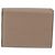 LOEWE Anagram Trifold Wallet Leather Beige Silver Auth 205328M Silvery - view 3