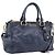Miu Miu Handtasche Leder 2way Navy Gold Auth am12765V Golden Marineblau
