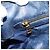Miu Miu Handtasche Leder 2way Navy Gold Auth am12765V Golden Marineblau - Ansicht 23