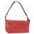 Céline Bolso de hombro CELINE C Macadam Gamuza Rojo Plata Auth BA16141 Roja