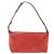 Céline Bolso de hombro CELINE C Macadam Gamuza Rojo Plata Auth BA16141 Roja - vista 13
