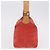 Céline Bolso de hombro CELINE C Macadam Gamuza Rojo Plata Auth BA16141 Roja - vista 5
