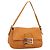 Bolsa de Ombro FENDI Mamma Baguette em Couro Marrom Prata Auth ep16384A