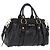 Bolsa de mão Miu Miu em couro 2way Preta Dourada Auth 167738SAM Preto Dourado