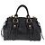 Bolsa de mão Miu Miu em couro 2way Preta Dourada Auth 167738SAM Preto Dourado - vista 2