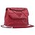 PRADA Chain Shoulder Bag Leather Red Silver Auth 206931V Silvery
