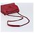 PRADA Chain Shoulder Bag Leather Red Silver Auth 206931V Silvery - view 7