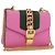 Borsa a catena GUCCI Silvi WebSherry Line in pelle Rosa Oro 431666 Auth 206420V
