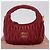 Miu Miu Matelasse Wonder Square Small Bag Leather 2way Red Gold Auth 204494M Rosso D'oro - vista 12