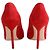 Décolleté Manolo Blahnik in camoscio rosso - vista 2