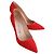 Décolleté Manolo Blahnik in camoscio rosso - vista 3