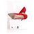 Décolleté Manolo Blahnik in camoscio rosso - vista 5