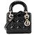 Autre Marque DIOR - Borsa a tracolla Lady Dior Mini in pelle cannage verniciata nera Nero