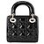 Autre Marque DIOR - Borsa a tracolla Lady Dior Mini in pelle cannage verniciata nera Nero - vista 3