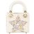 DIOR - Borsa a tracolla Lady Dior Micro Lucky Star in pelle liscia bianca edizione limitata Bianco - vista 3