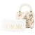 DIOR - Borsa a tracolla Lady Dior Micro Lucky Star in pelle liscia bianca edizione limitata Bianco - vista 7