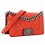 CHANEL - Borsa a tracolla mini Chanel Boy in pelle liscia arancione - vista 2