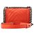 CHANEL - Borsa a tracolla mini Chanel Boy in pelle liscia arancione - vista 4
