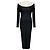 Khaite Onyx Marisole Off-Shoulder Figuriertes Strick-Midikleid Schwarz