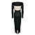 Khaite Onyx Marisole Off-Shoulder Figuriertes Strick-Midikleid Schwarz - Ansicht 3
