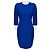 Autre Marque Vestido midi ajustado de crepé azul cobalto Narciso Rodriguez