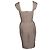 Herve Leger, vestido bodycon bege - vista 3