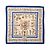 Garden Hermès Carré 90 "Les Jardiniers du Roy" Foulard di seta Blu