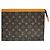 Louis Vuitton Monogram Macassar Pochette Voyage MM Marrom Dourado Amarelo