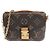 Louis Vuitton Monogram Micro Metis Schultertasche Braun