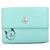 Autre Marque Tiffany Blue Leather Tri-Fold Wallet
